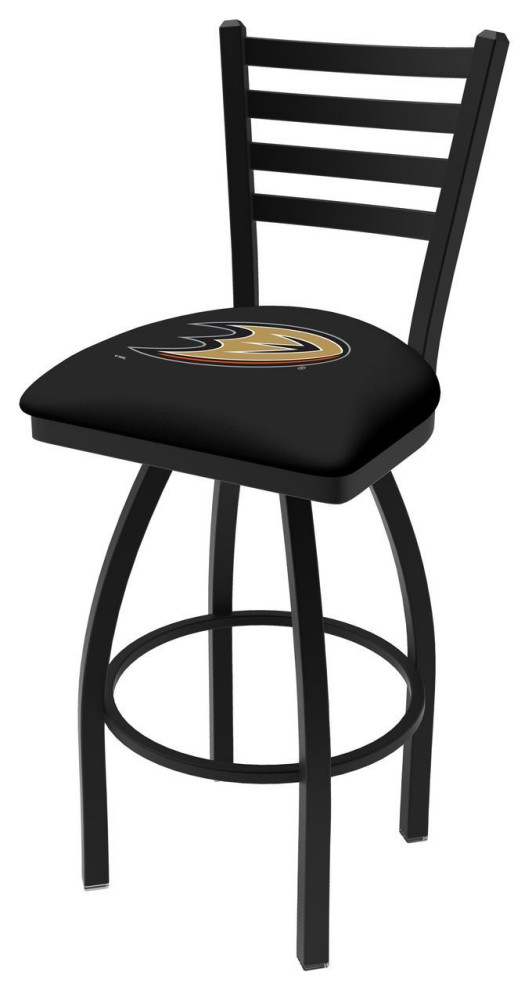 Holland L014 Anaheim Ducks 36" Swivel Bar Stool Black Contemporary
