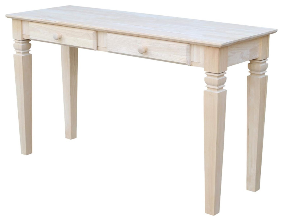 Traditional Console Table, Elegant Carved Legs & 2 Storage Drawers ...