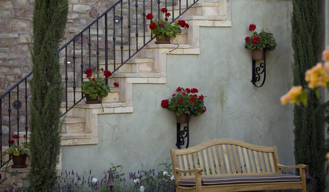Mediterranean Stone Stairway mediterranean-staircase
