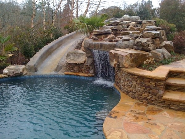 Swimming Pool Water Slides - Traditional - Pool - Atlanta ...