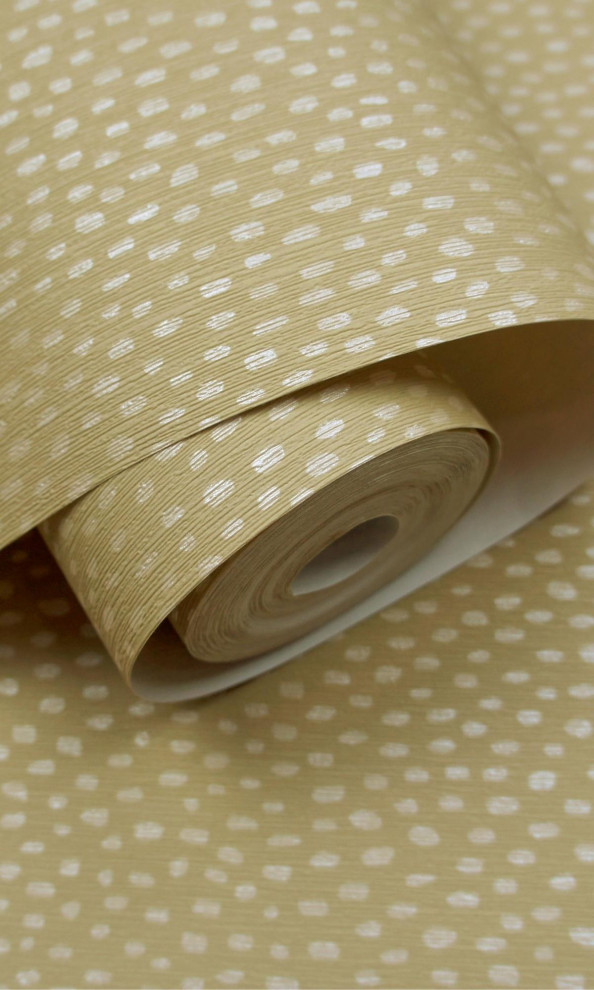 Dotted Plain Simple Textured Wallpaper Roll, Double Roll Contemporary