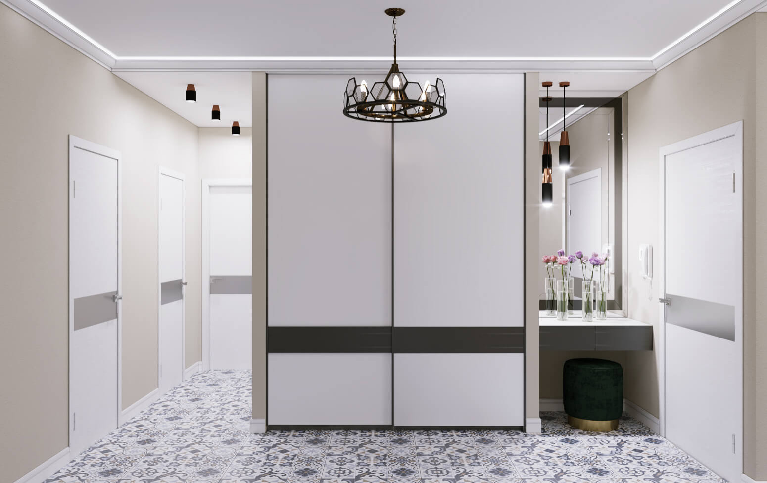 Дизайн интерьера холла в современном стиле