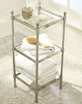 Metal Etagere, Small, Polished Nickel finish