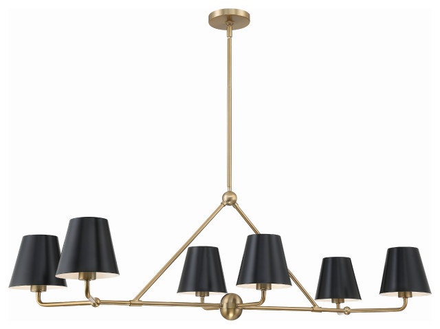 Xavier 6 Light Vibrant Gold Chandelier