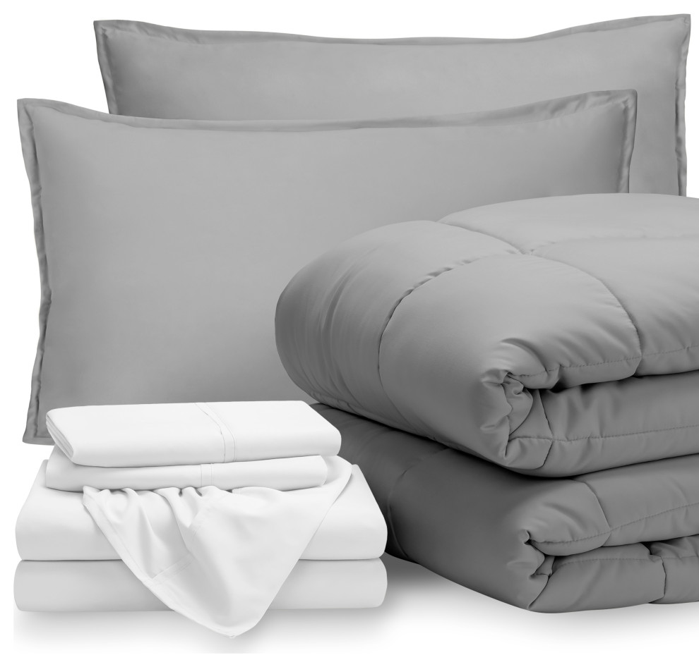 Bare Home 7Piece Queen, King & Cal King BedinaBag, California King