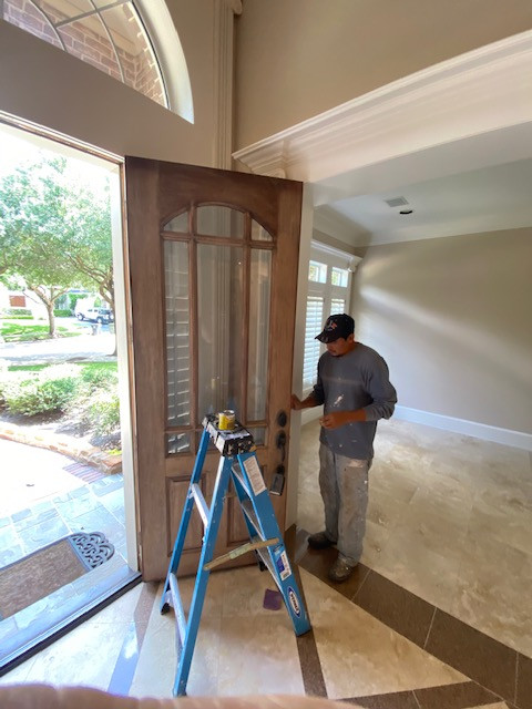 Front Door Restained