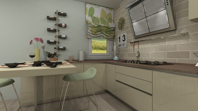 Digital Home Staging Casa Singola modern-kueche