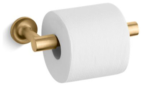 Kohler Purist Pivoting Toilet Tissue Holder, Vibrant Moderne Brushed Gold