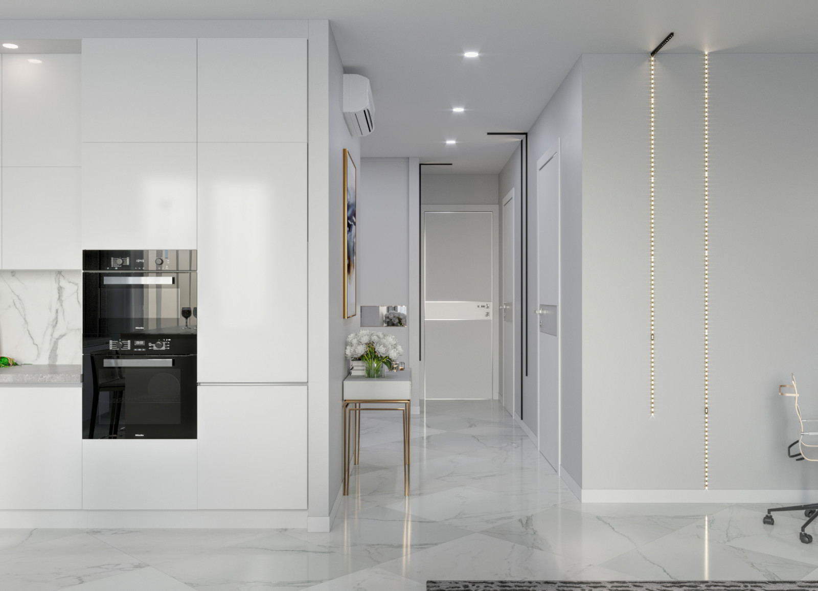 Квартира в нейтральных тонах в ЖК Царская площадь