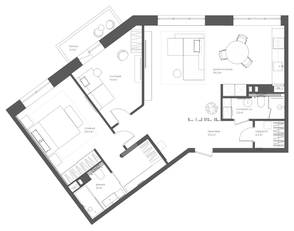 ЖК Династия - 84 м2