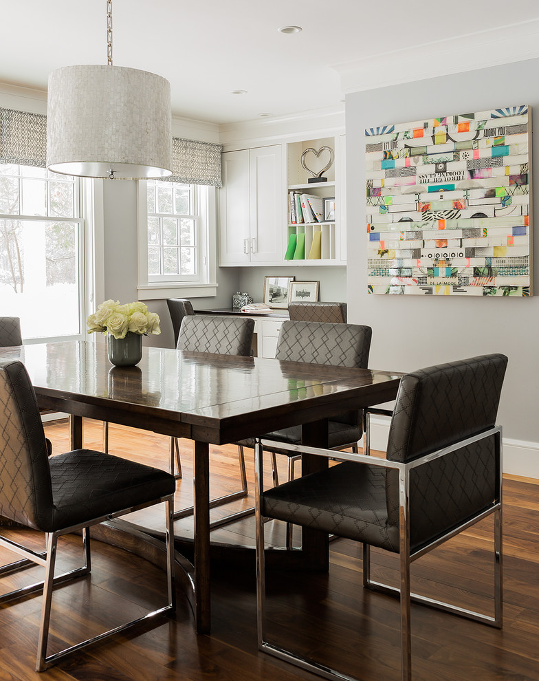 Transitional dining room photo in Boston