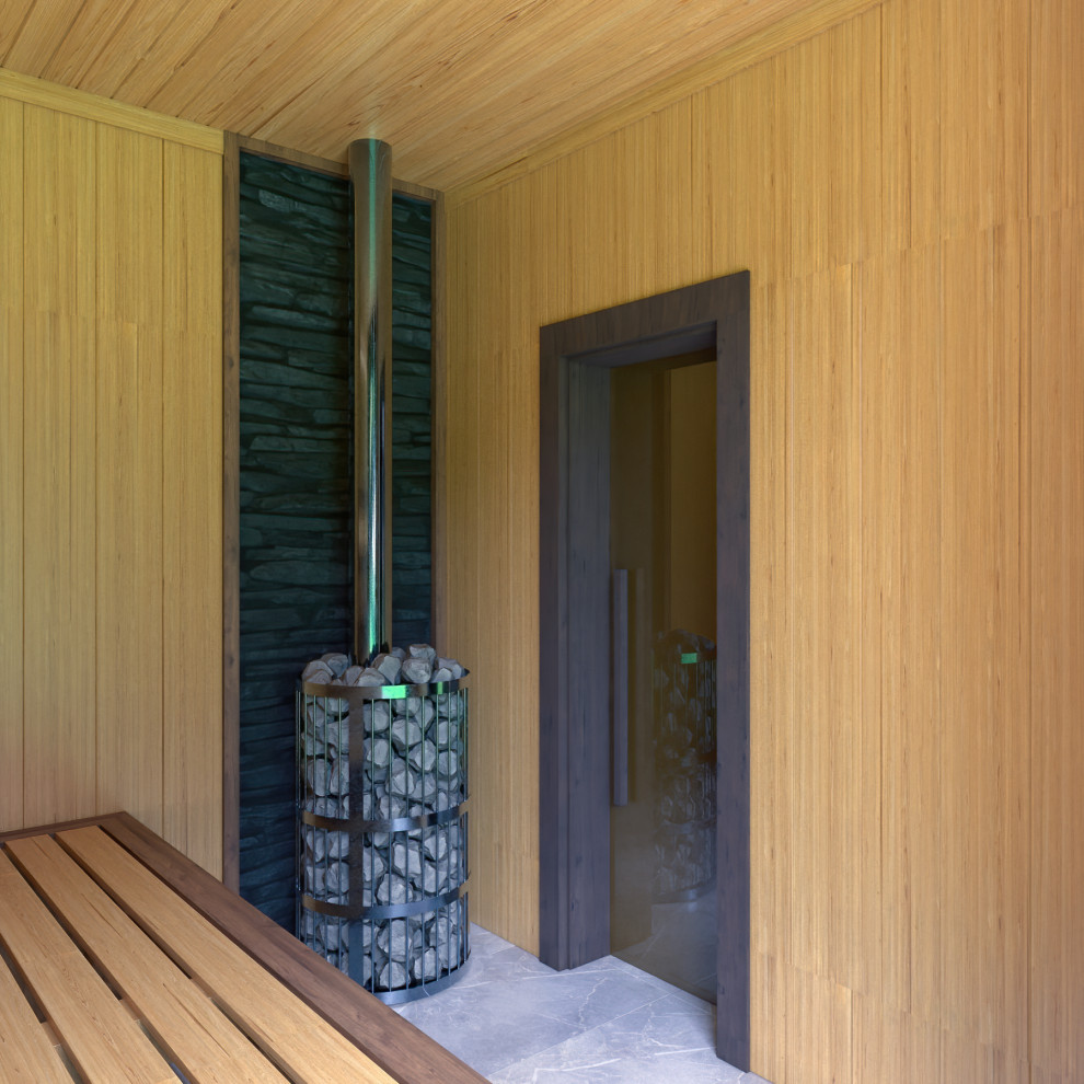 Уютная баня в современном исполнении