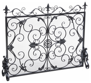 Gdf Studio Darcie Wrought Iron Fireplace Screen Victorian