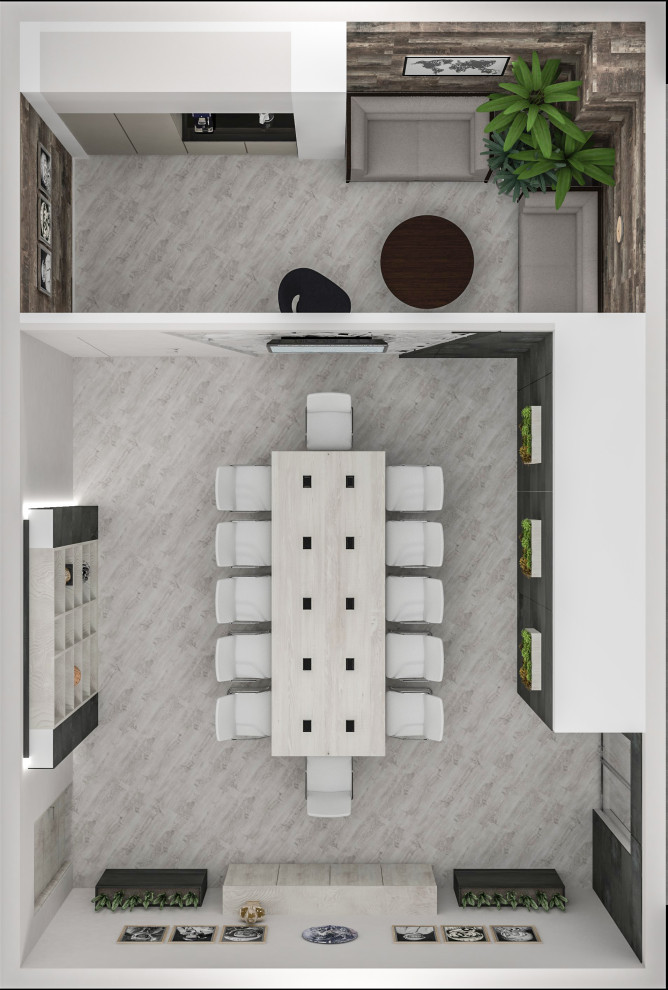 Переговорная с комнатой отдыха.