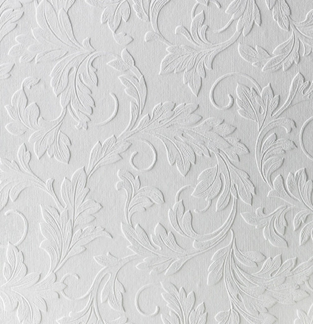 Large Scrolling Leaf Wallpaper, 20x396