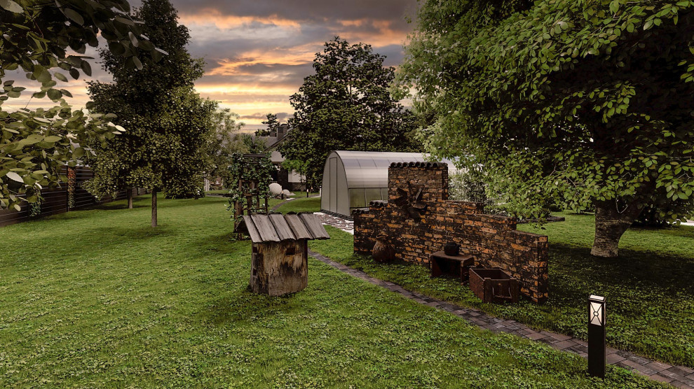 Дизайн- проект  фасада и благоустройства  жилого дома