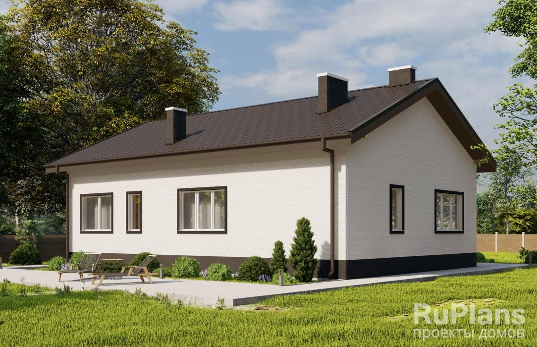 Rg5906 - Одноэтажный дом с тремя спальнями