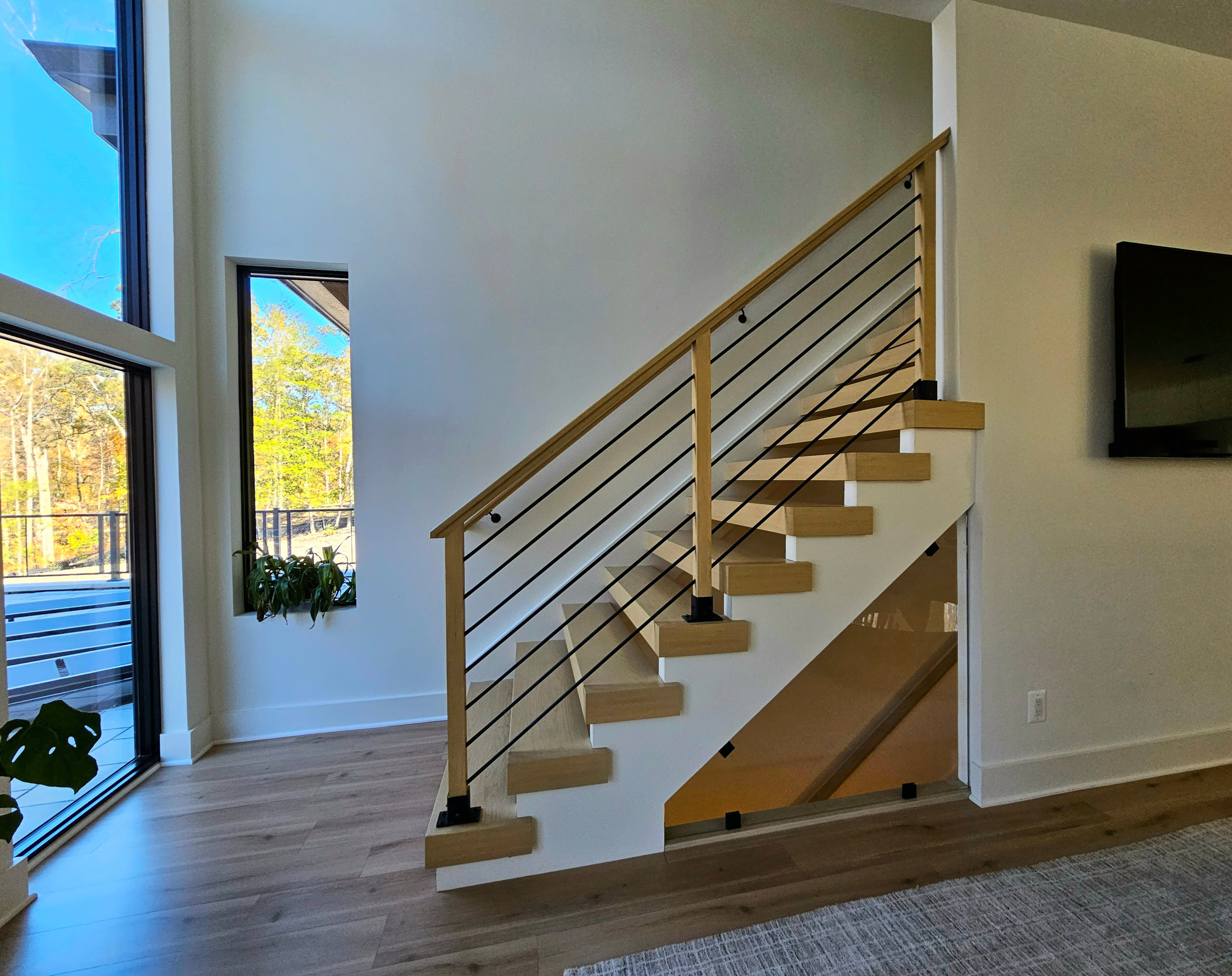 111_Open-Rise Stair with a Stunning Pool View, Great Falls, VA 22066