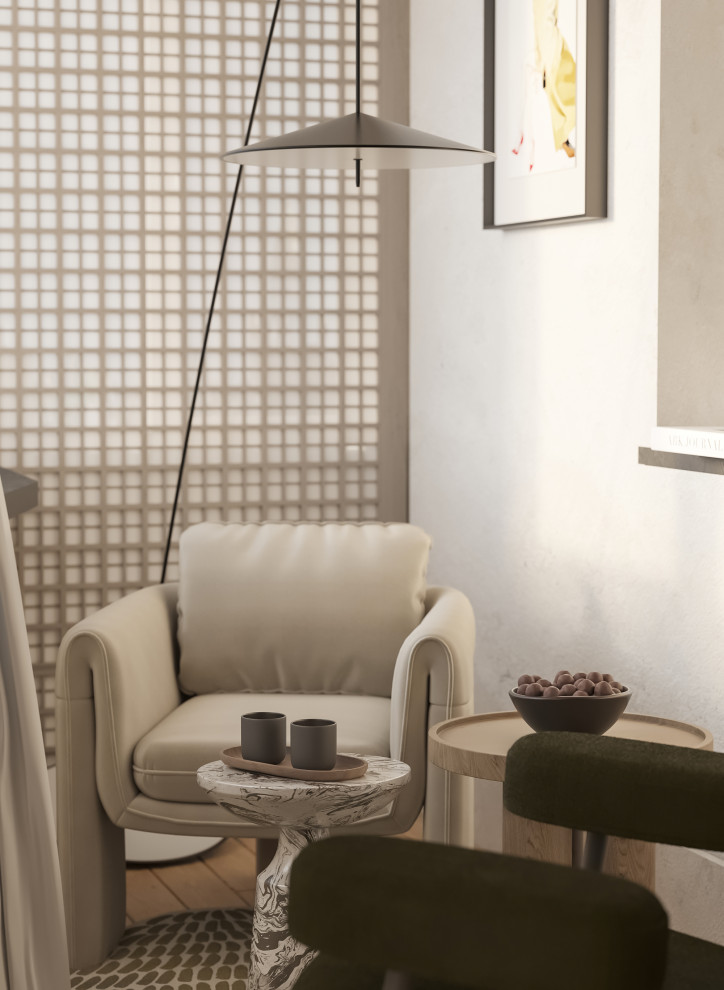 Дизайн-проект лоджии в стиле Джапанди