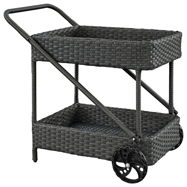 Modway Sojourn Outdoor Patio Beverage Cart Tropical Outdoor Serving Carts by GwG Outlet