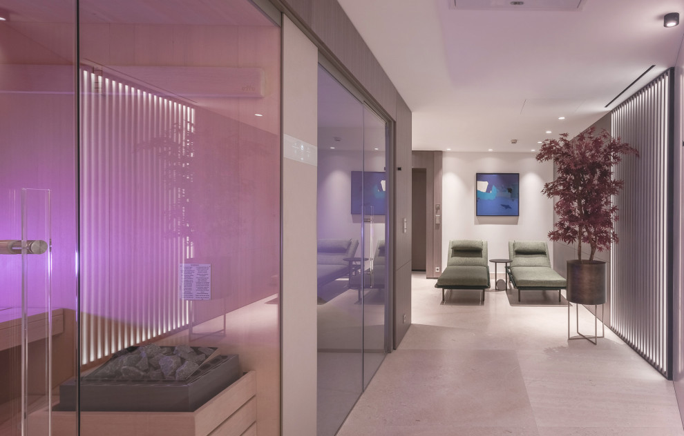 Fusion modern. Interior design of a villa in Monte-Carlo