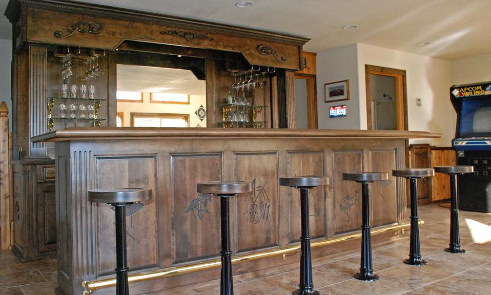 Inspiration for a large rustic home design remodel in Seattle