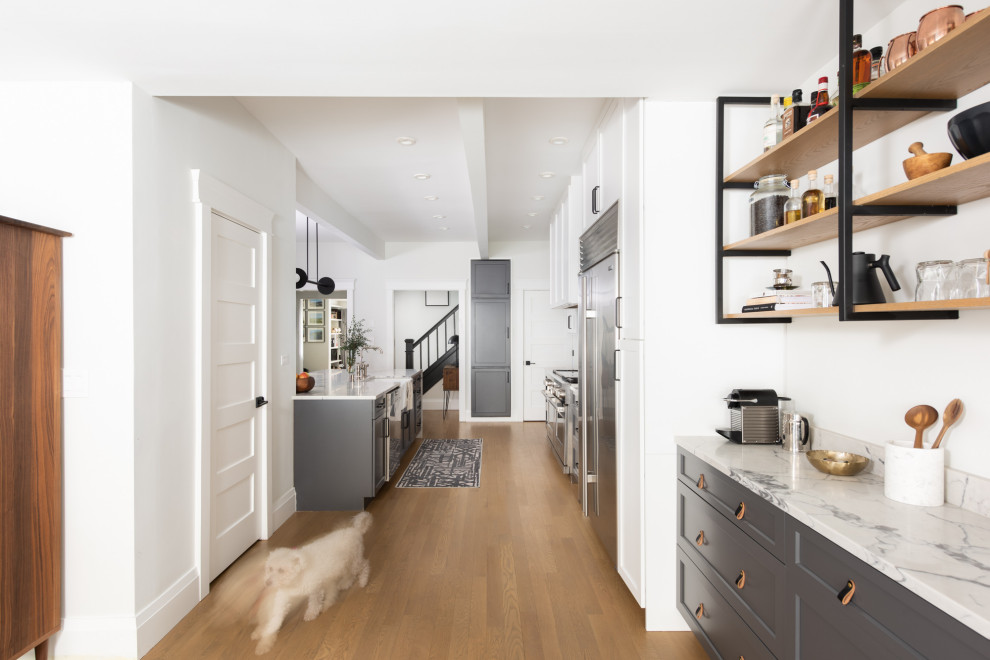 Rogers Park Lunt Transitional Home Bar Chicago by Lugbill Designs Houzz