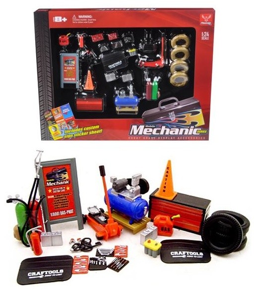 Mechanic Accessory Set For 124 Scale Cars 23 Pieces by Phoenix Toys