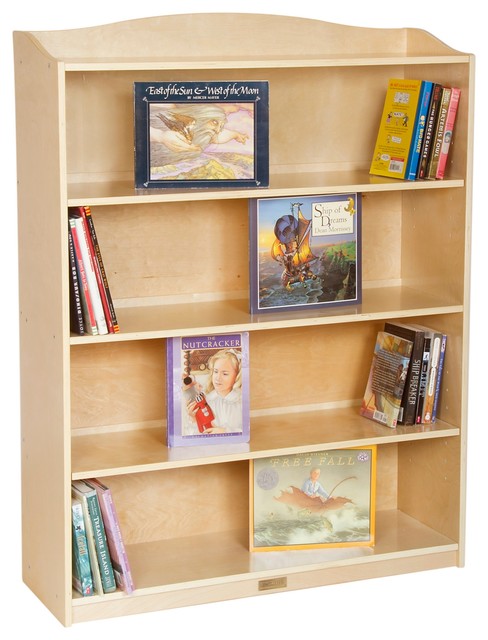 5 Shelf Bookshelf Mission Style Transitional Bedroom Furniture