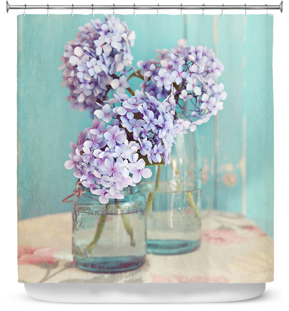 Hydrangeas In Mason Jars Shower Curtain Contemporary Hydrangeas In Mason Jars Shower Curtain Contemporary Curtains By Dianoche Designs