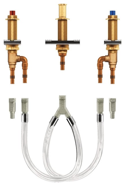 Moen M Pact 2 Handle Roman Tub Valve 10 Center 1 2 Crimp Ring Cold Expansion Traditional Tub And Shower Parts By The Stock Market Houzz