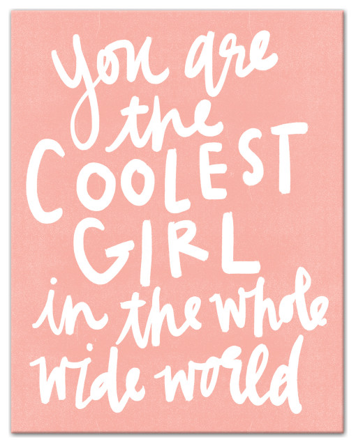 Coolest Girl in the World 11x14 Canvas Wall Art