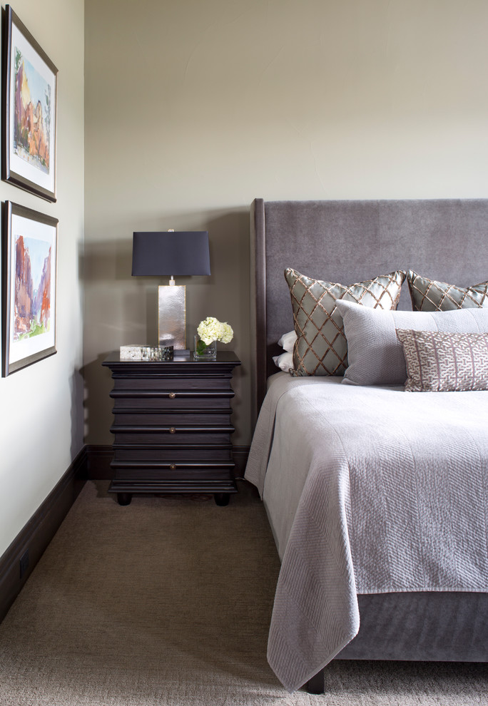 Example of a mountain style bedroom design in Denver