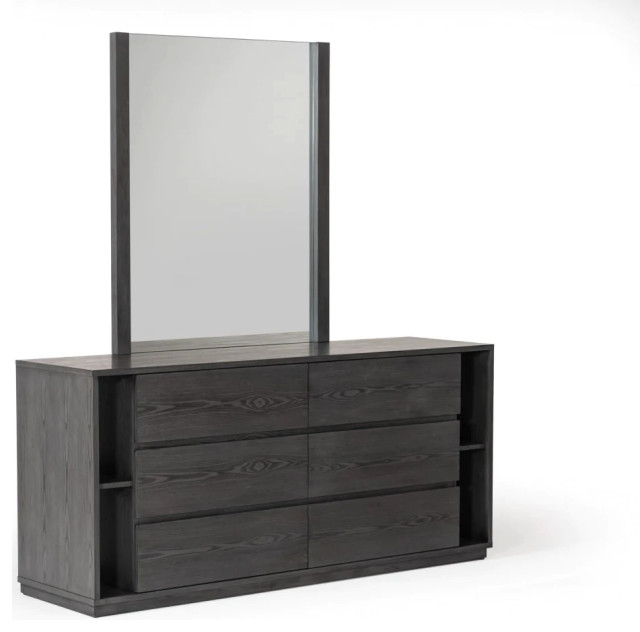 Leah Modern Grey Dresser Transitional Dressers by Cristiano