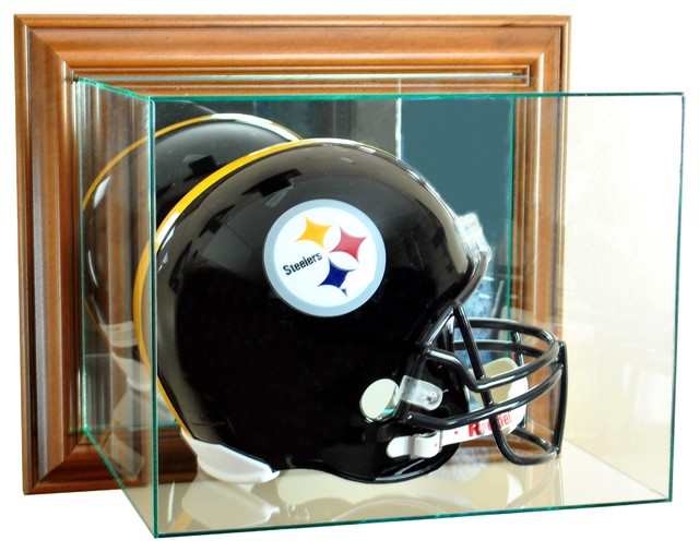 Wall Mounted Football Helmet Display Case Traditional Display And
