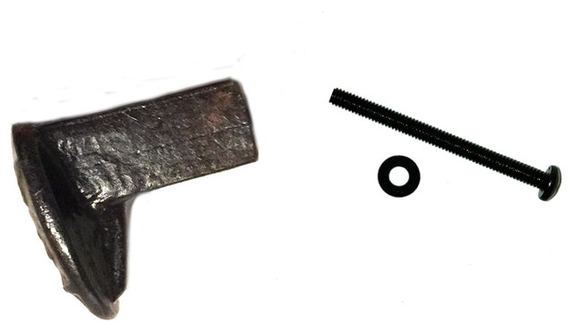 Cobre Railroad Spike Drawer Pull, Blackened Bronze