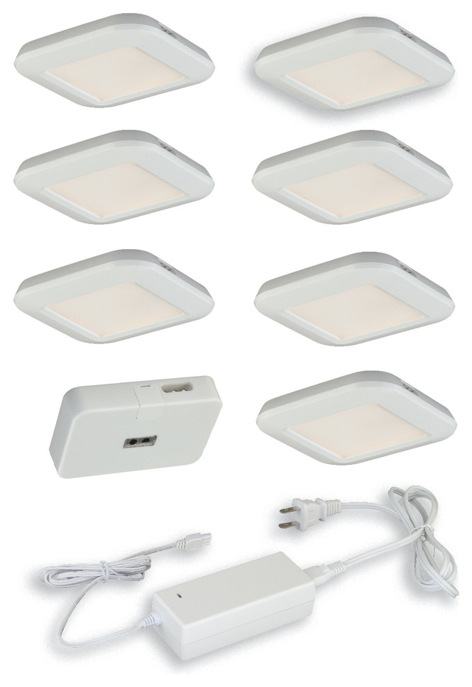 Smart Lighting Low Profile Under Cabinet Puck Light 7-Pack Kit
