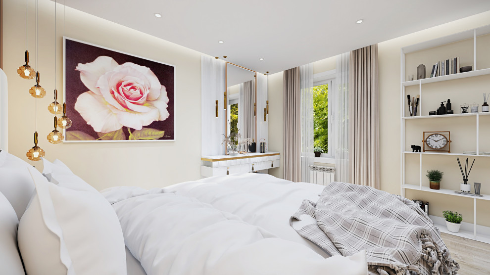 Дизайн загородного дома.Современная спальня 2021