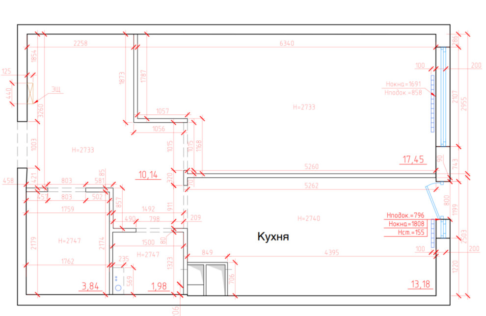 Планировочное решение 1-комнатной квартиры