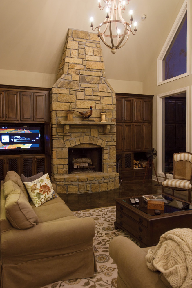 Traditional family room in Little Rock.