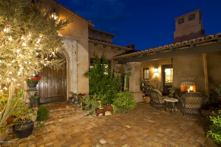 This is an example of a mediterranean exterior in Phoenix.