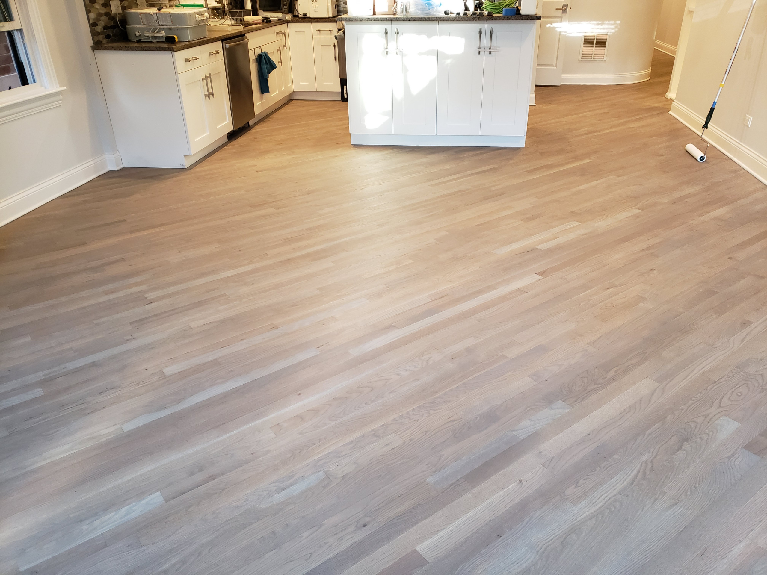 Chicago,  Warm Gray on white oak , Bona Traffic HD finish