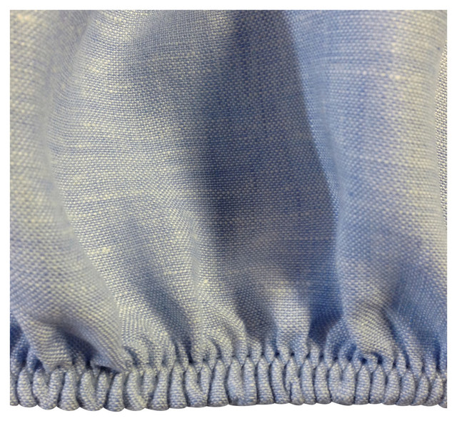 100 Linen Fitted Sheet Deep Pocket Elastic All Around Contemporary