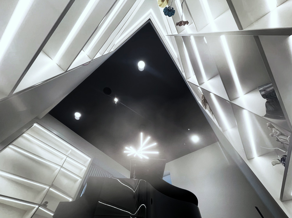 Home design - large modern home design idea in Charlotte