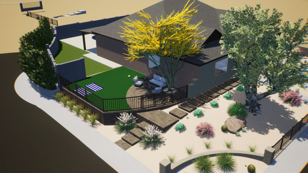 Inspiration for a medium sized modern garden in Phoenix.