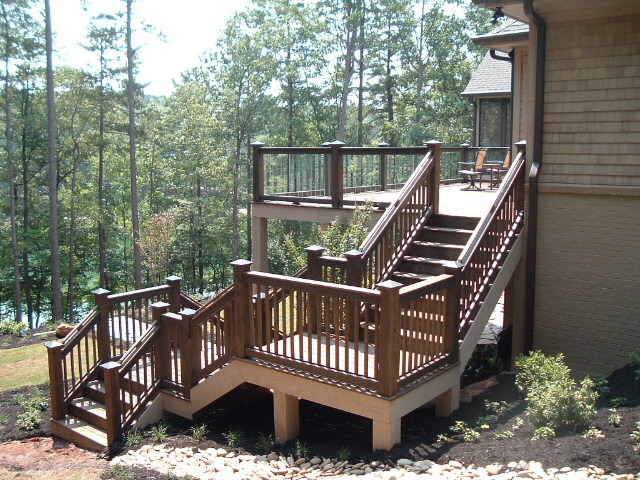 Winding Deck Stairs With Landings