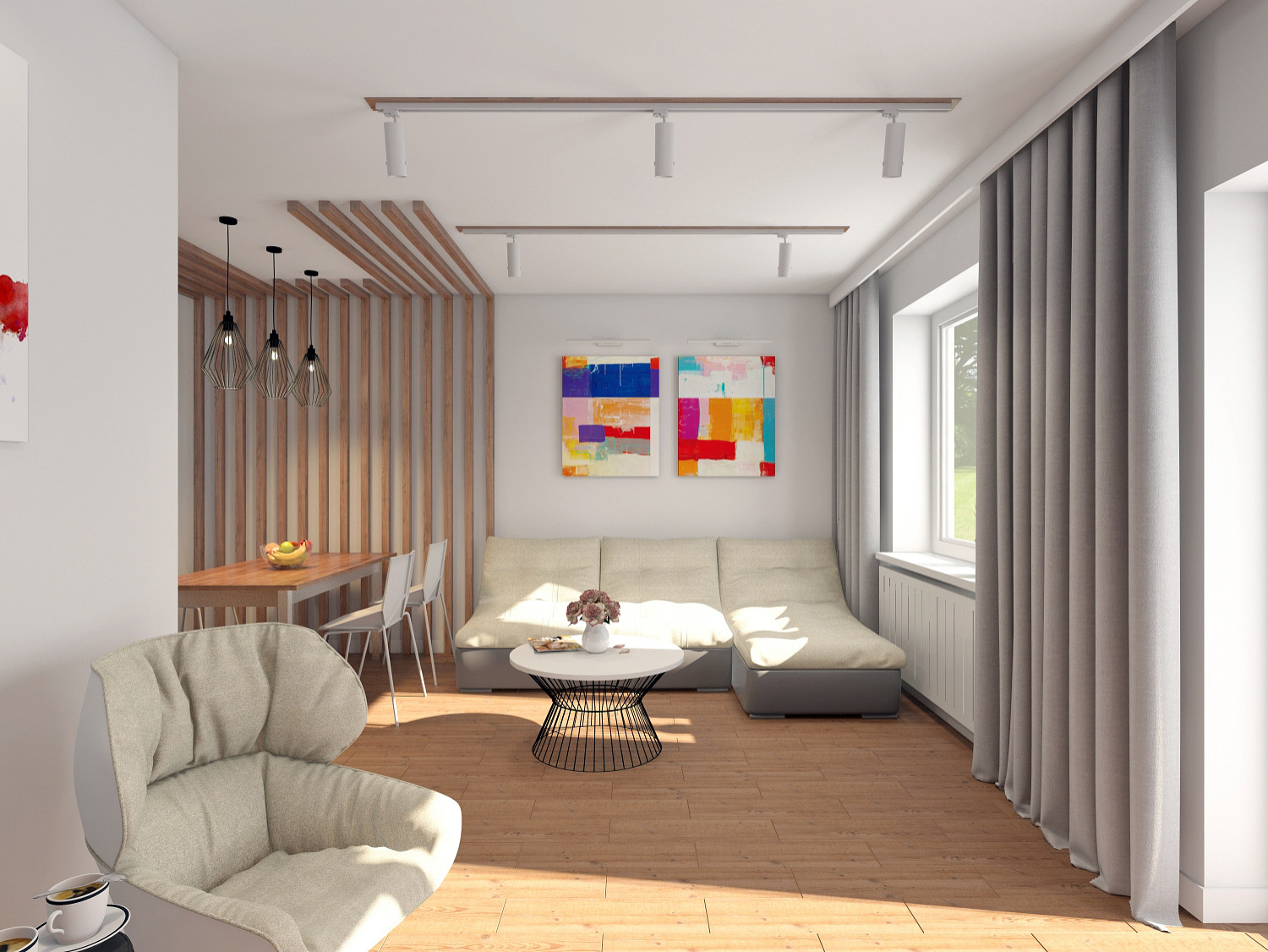 Дизайн интерьера таунхауса в современном эко стиле