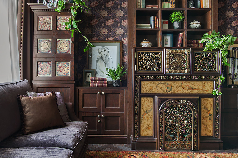 Гостиная. Фрагмент с каминным порталом