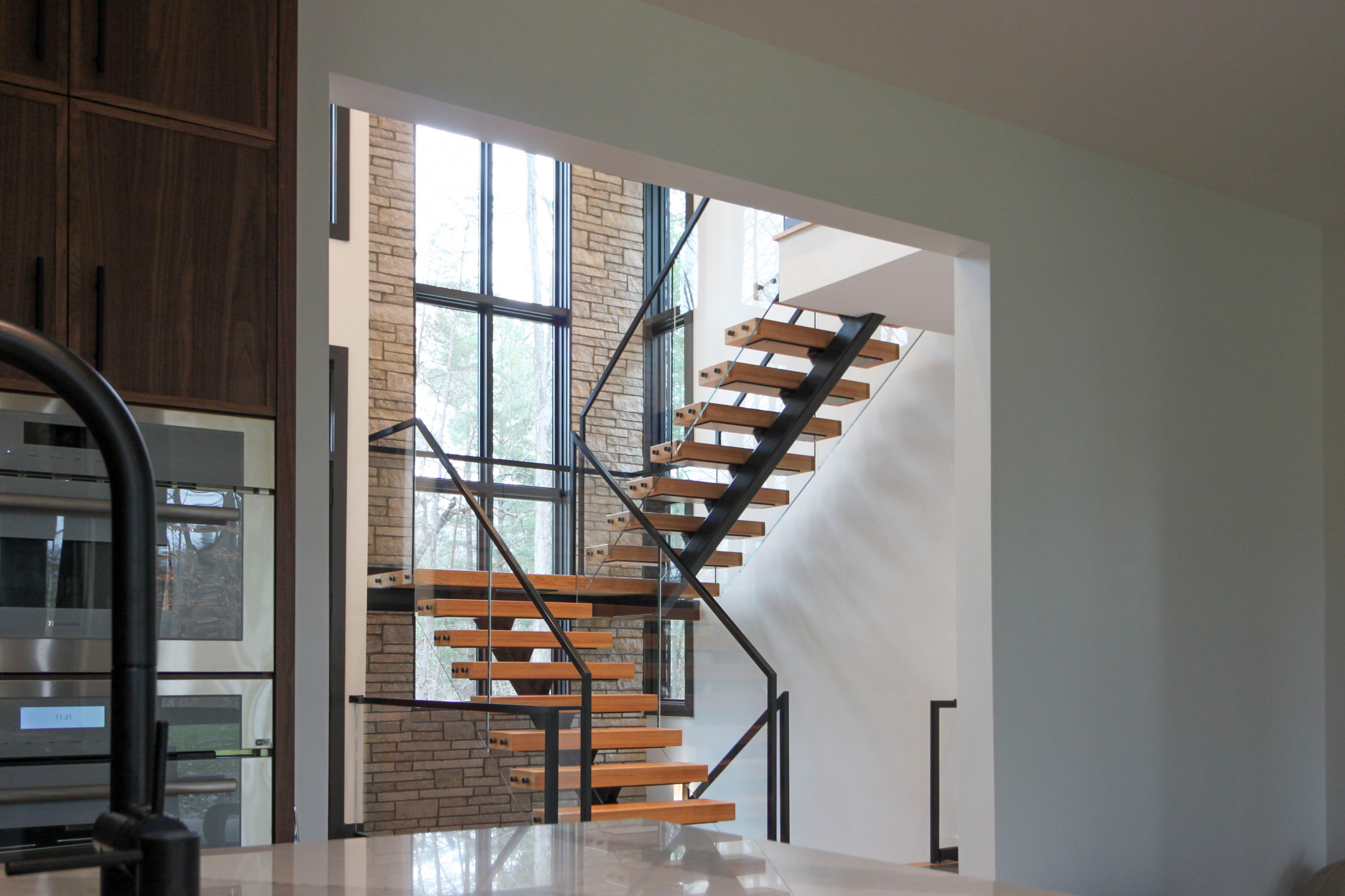 98_Sun Filled Modern Staircase Surrounded by Private Forest, Clifton VA 20124