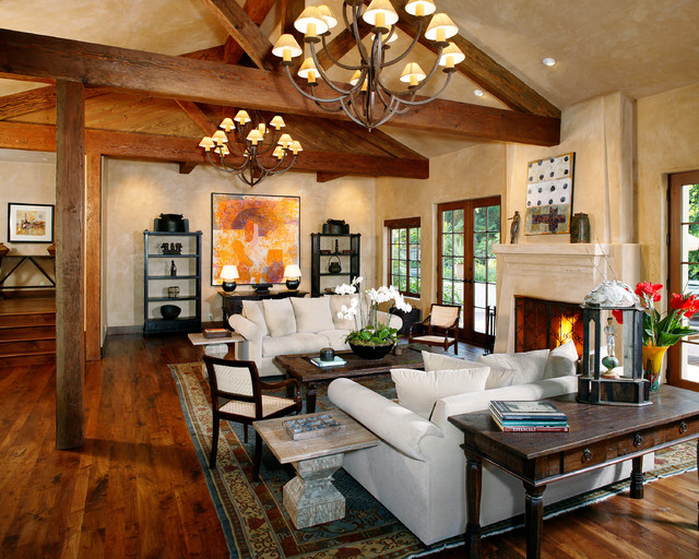 adobe style living room